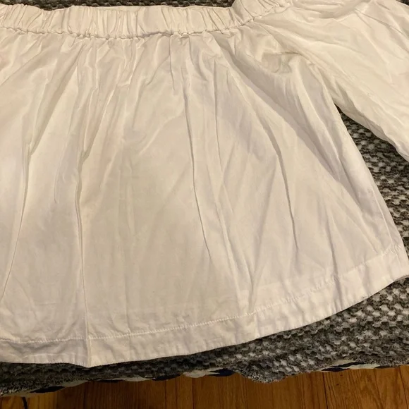 Topshop off shoulder white top, sz8 - Picture 2 of 7